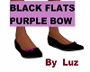 Black Flats / Purple Bow