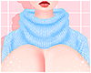 Sweater neck blue layer