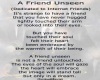 A Friend Unseen
