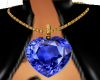 Blue Heart Gem Necklace