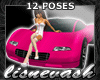 12 Pose Pink Car