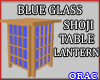 Blue Glass Lamp Table