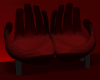 Hand Couch Red/Blk