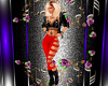 Red Strapped Leggings