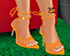 Orange Lace Up Heels