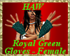 Royal Green Gloves - F