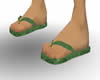 CJ69 Green Flip Flops