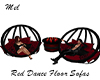 Red Dance Floor Sofas