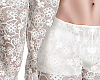 B! Lace White Tights FMB