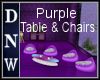 Purple Table & Chairs
