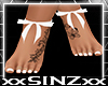X Ivy White Bow Feet X