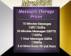 Spa Massages Prices Sign