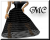 MC-Blk Cinched Gown