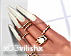 ✘Pearl Nails+Rings