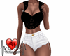 Black/White shorts fit