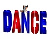 red/blue dance letters