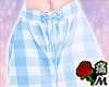 蝶 Blue Plaid Joggers