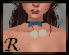 Fur Bow Choker Blue