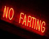 Neon "No Farting" Sign