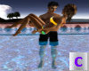Blush Couple Swim Pose 