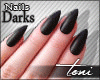 🐾 Dark Black Nails