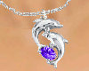 Purple Dolphin Necklace