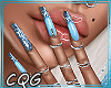 CG: Sexy BLUE Nails+Ring