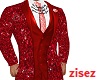 red glitter holiday suit