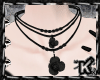 |K| Black Necklace Rose