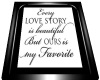 Love quote in frame