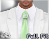 White Tux Green 2 Tie