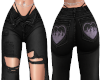 Jeans purple flames