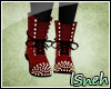 !S Red w. Spikes Boots