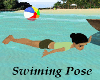 Swiming pose animated
