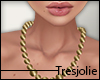 tj:. Gold pearl necklace