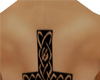 cross back tattoo male