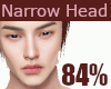 😊84% narrow head