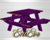 Enc. Purple Picnic Table