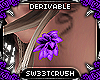 S| Purple Flower Earring