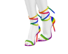 Rainbow strap heel