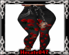 jeans noir rose rouge
