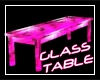 (L) Table Pink Glass