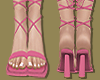 Pink Square Sandals