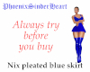 Nix pleated blue skirt