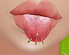 Tongue GOLD piercing