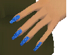 Medium Blue Swirl Nails