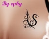 Tattoo Letter  S floral