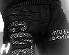 Cut Raw Blk Shorts H.O