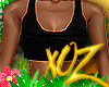 (F) xOz Blk Crop Tanktop