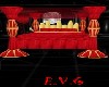 Red/Gold Coffin Bed